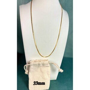 33MM Brand Arlo Gold Tone Minimalist Chain Necklace Costume